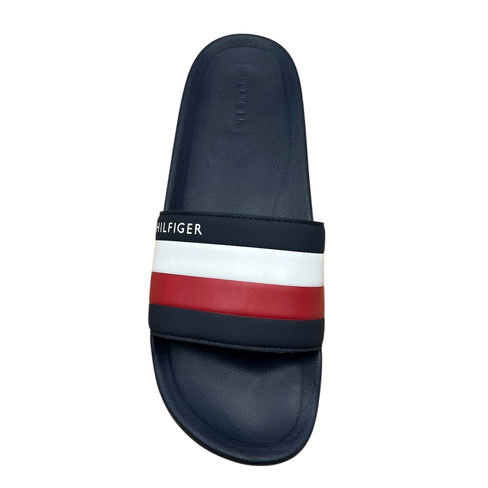 Tommy Hilfiger Men's Rozi Slide Sandals Size 10 Navy Blue/Multi Slip-On - Picture 4 of 12